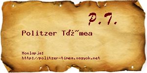 Politzer Tímea névjegykártya